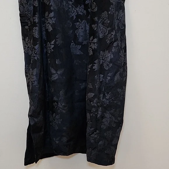 NWT Rag & Bone Retro Floral fara velvet black Halter Slit dress Size 6 - Picture 16 of 16